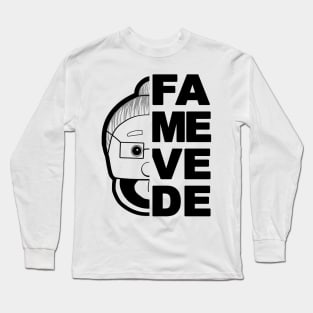 Nonna Maria / FA ME VE DE / Black Design Long Sleeve T-Shirt